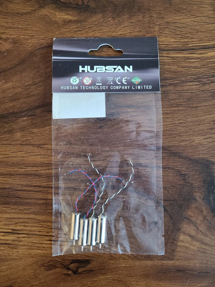 Hubsan H107P drone motor set, 7 x 20mm in sealed clear plastic package