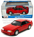 1993 Ford Mustang SVT Cobra 1/24 Diecast Metal Model by Maisto - RED - w/ BOX