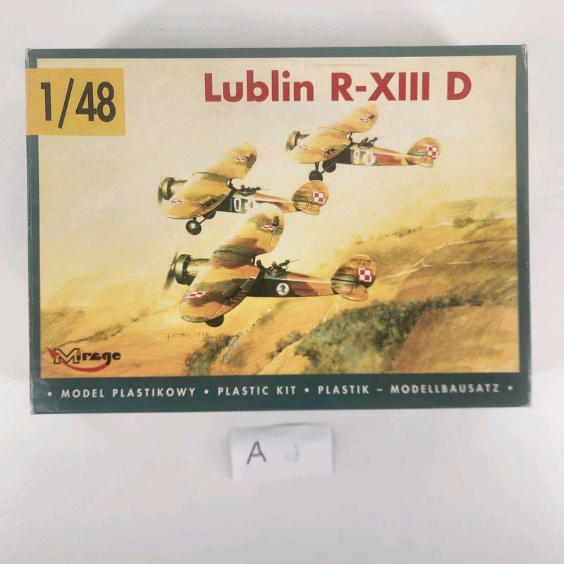 Mirage 1/48 Lublin R-XIII D aircraft model kit box with illustrated planes