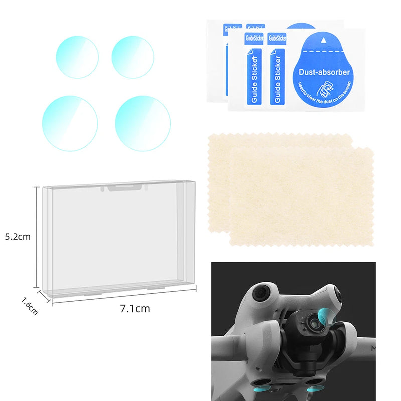 Drone Lens Film & Sensor Tempered Film Set Accessories For DJI Mini 4 Pro