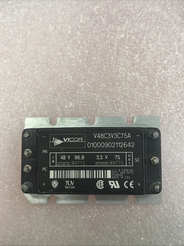 Lot x 5 pcs Vicor V48C3V3T75A Micro DC-DC Converter  48V Input, 3.3V Output, 75W