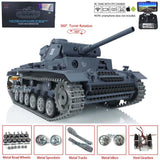 1/16 7.0 Henglong Panzer III L RTR BB IR RC Tank 3848 FPV Metal Track Wheel Smog