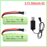 2¡Á 14500 3.7V 500mAh Lipo Battery XH2.54 plug with USB Charger for E35 DE38 DE40