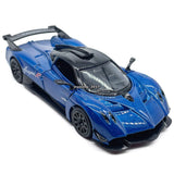 1/36 Pagani Huayra R Toy Car Model Diecast Toy Vehicle Doors Open Pull Back Blue