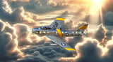 F-86 Sabre Jet 55" WS R/C Airplane Laser Cut Balsa Ply Short Kit With Plans