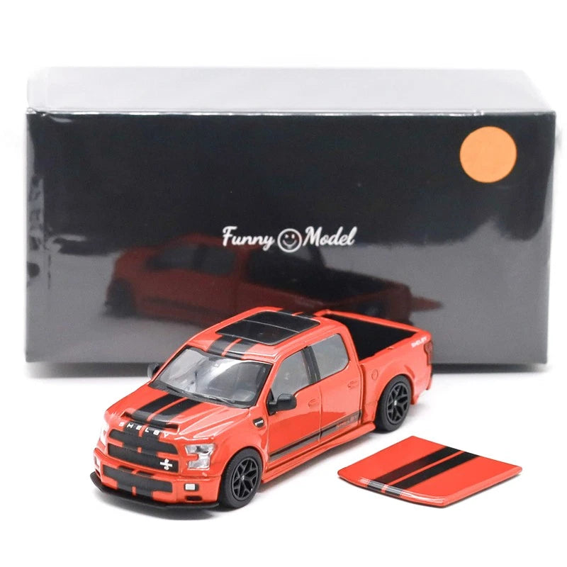 Funny Model 1:64 F-150 Super Red Orange Diecast Model Car