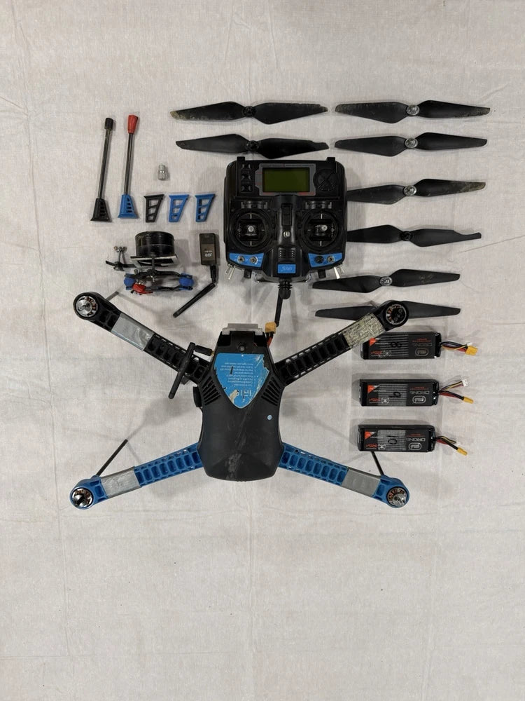 3DR Solo quadcopter drone with propellers and control module