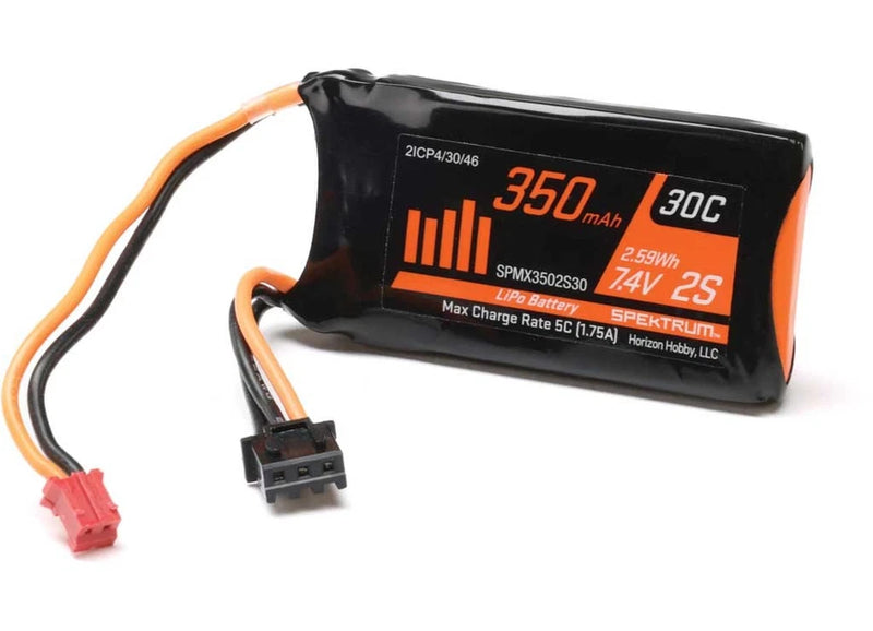 Spektrum 1/24 SCX24 & AX24 Spare Battery 350mAh 2S 7.4V Lipo PH2.0 2-Pin Connect Battery
