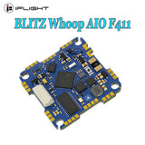 IFlight Whoop AIO F411 blue PCB with gold traces and microcontroller chips