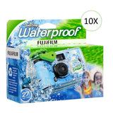 10x Fujifilm QuickSnap 800 Waterproof One-Time Use Disposable 35mm Camera