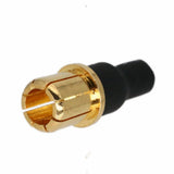 Gold bullet connector adapter with black housing sleeve