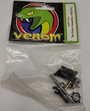 RC helicopter tail rotor assembly kit with black components in sealed bag