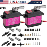 2X 25kg Metal Gear High Torque Waterproof Digital Servo DC Motor for RC Car Boat