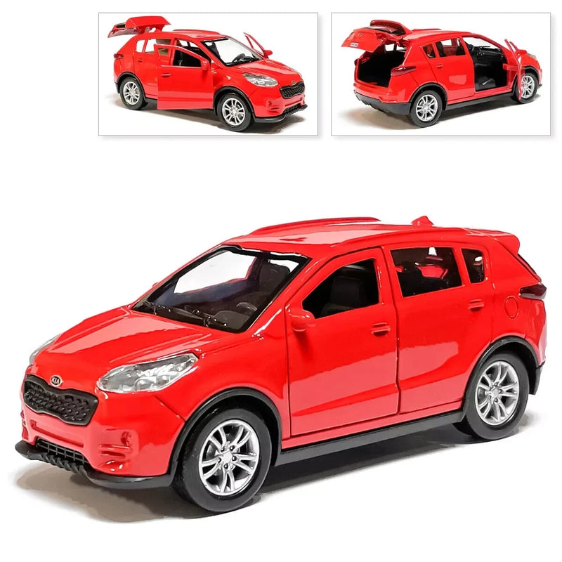 Kia Sportage Metal Model Diecast Car Scale, Collectible Toy Cars, Red, 1/36