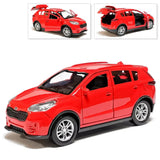 Kia Sportage Metal Model Diecast Car Scale, Collectible Toy Cars, Red, 1/36