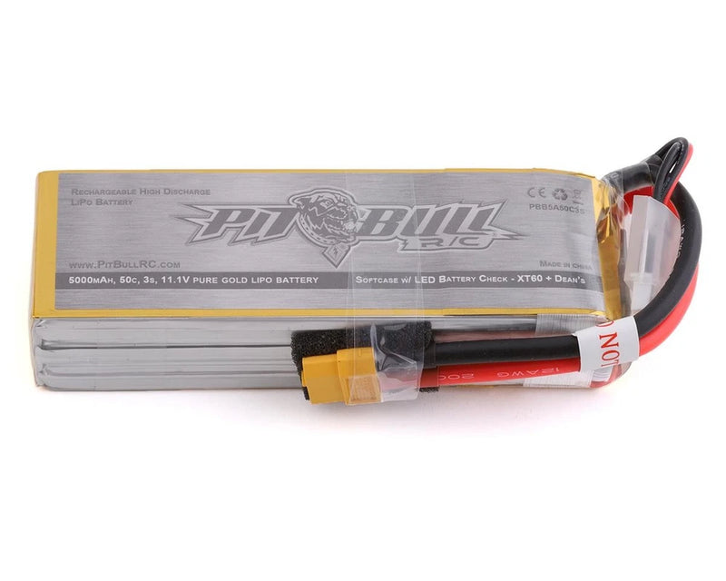 Pit Bull Tires Pure Gold 3S 50C Softcase LiPo Battery (11.1V/5000mAh) Battery