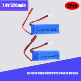 7.4V 520mAh 20C Lipo Battery for WLtoys K969 K979 K989 K999 P939 284161 RC Cars