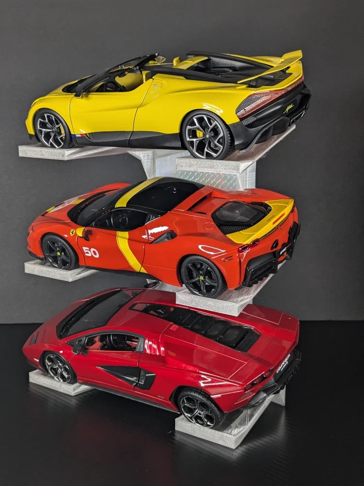1/18 1:18 Scale Car Models Stand - Holds 3 Cars with RGB