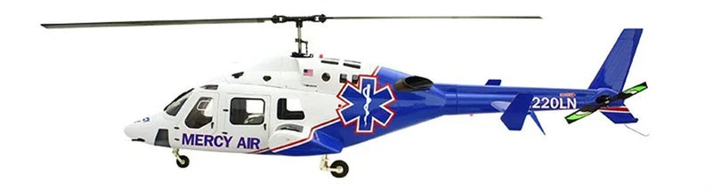 800 B 222 ARF Mercy Flight RC Helicopter Fuselage Bell222 V2  KIT Version Blue