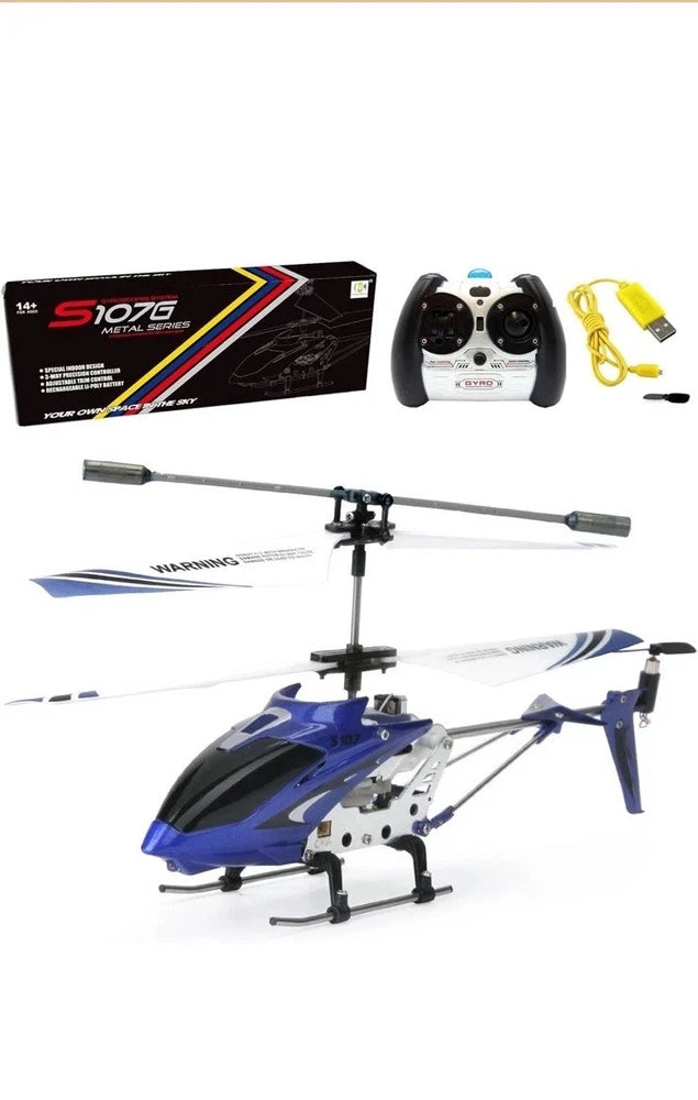 Syma S107G RC Helicopter Metal Series Blue 3-Channel Gyro Remote Control NEW
