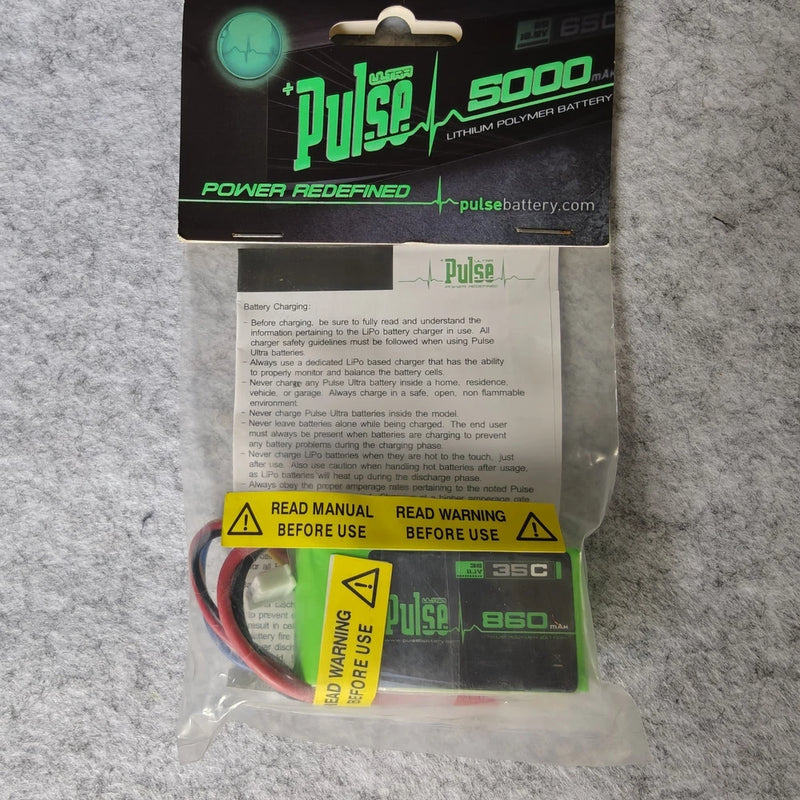 Pulse 860mAh 3S 11.1V Lipo Battery Without Plug Battery