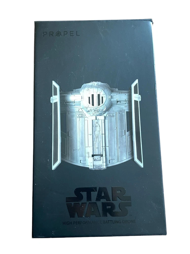 Star Wars high-performance battling drone retail box with printed drone and logo