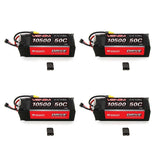 Traxxas X-Maxx Monster Truck 50C 3S 10500mAh 11.1V LiPo Battery by Venom x4 Pack