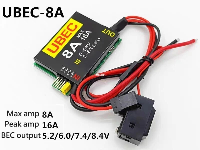 UBEC 8A 6V-36V 2-8s LiPo Independent power supply module For RC Jets FPV Drone