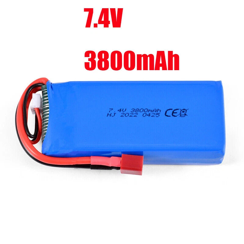2S 7.4V 3800mAh 30C LiPo Battery for Wltoys 144010/12428/124019/124018 RC Car