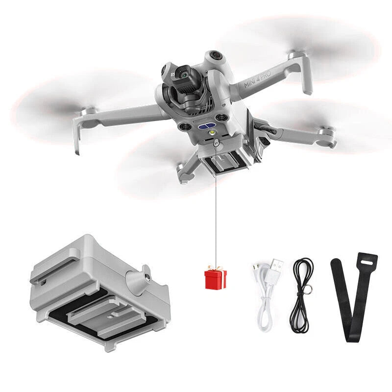 For DJI Mini 4 Pro Drone Airdrop Device System Gifts Thrower Fishing Accessories