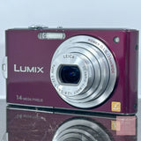Panasonic LUMIX DMC-FX66 Compact Camera 14.1MP Violet 25mm Wide 5x Zoom From Jap