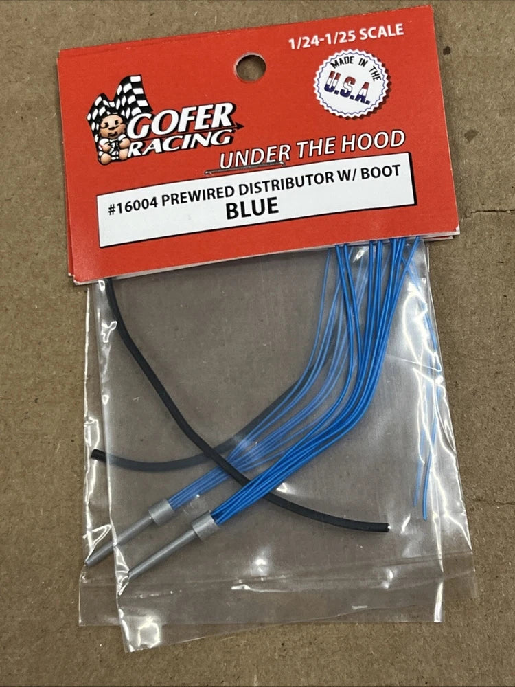 GOFER RACING 1/24-1/25 Blue Prewired Distributor w/Aluminum Plug & Boot #16004