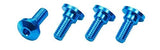 Tamiya OP.1862 Aluminum Step Screws for Servo 3x8mm Blue Anodized 4pcs New
