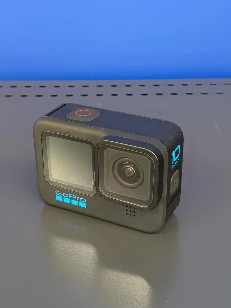 GoPro HERO10 Black action camera with front lens and built-in display window