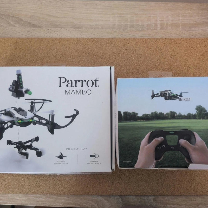 Parrot Mambo mini quadcopter drone set box with controller and flypad