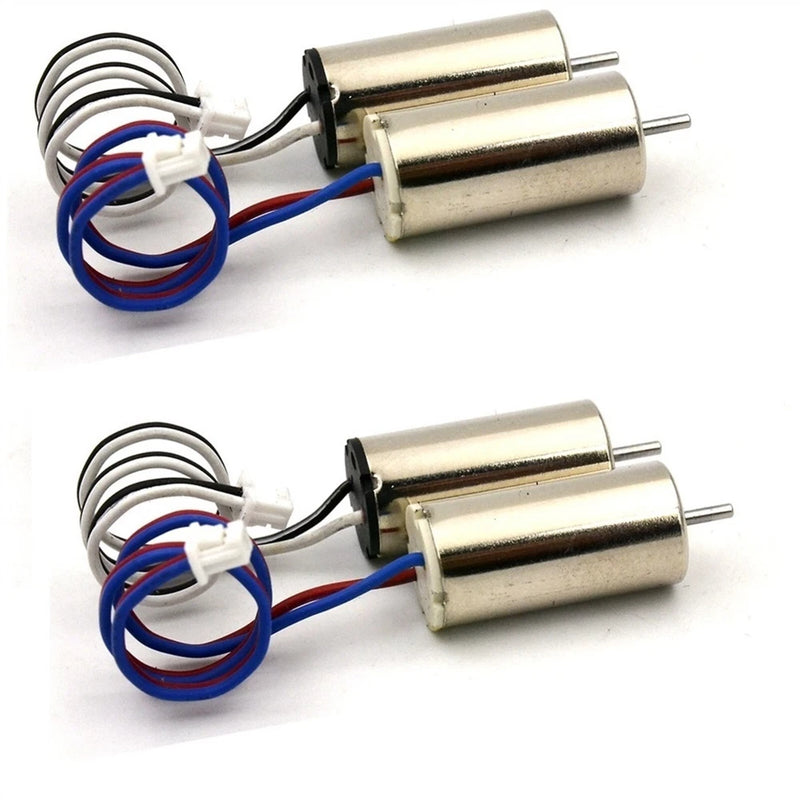 RC drone coreless motor kit: two 10mm cylindrical motors with wire leads