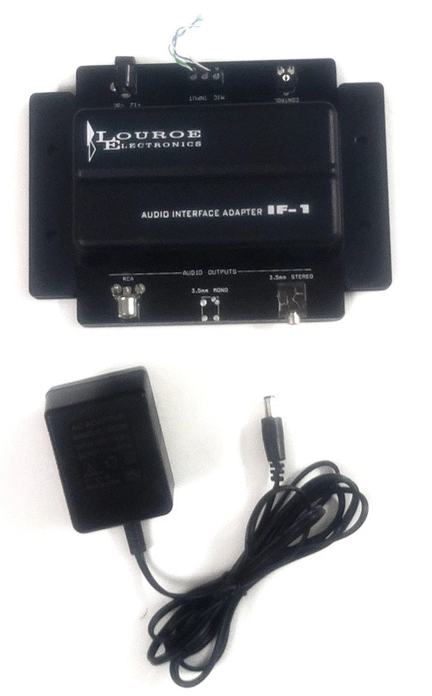 LOUROE Electronics IF-1 Microphone AUDIO Interface Adapter 12V Power Cord Black