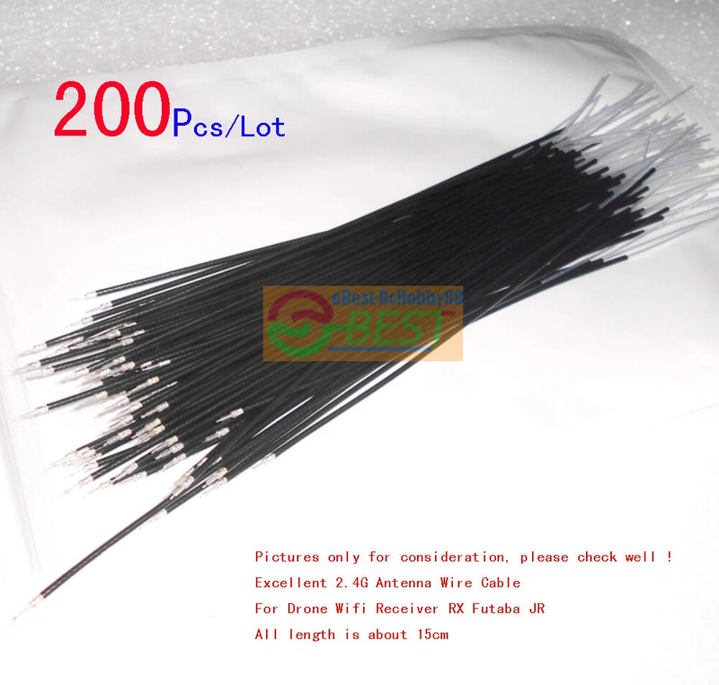 200Pcs/Lot RC 2.4G 15cm Antenna Wire Cable  For Drone Wifi Receiver RX Futaba JR