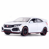 1:32 Honda Civic Type R Model Car Diecast Toy Cars Toys for Boys Kids White
