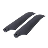 Tail rotor blade set for RC helicopter, two black blades with hub holes