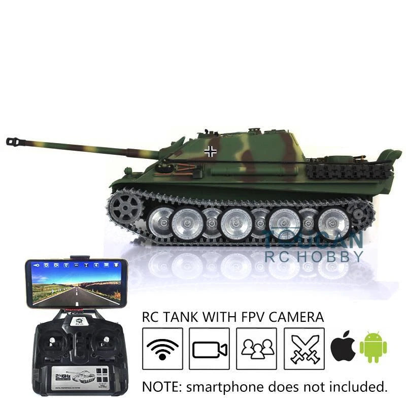 7.0 Heng Long 1/16 3869 German Jadpanther RTR RC Tank Metal Tracks Sprockets FPV