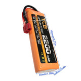 7.4V 2S 2200mAh 25C LiPO Battery T-plug Burst 40C RC Model Airplane Lipolymer