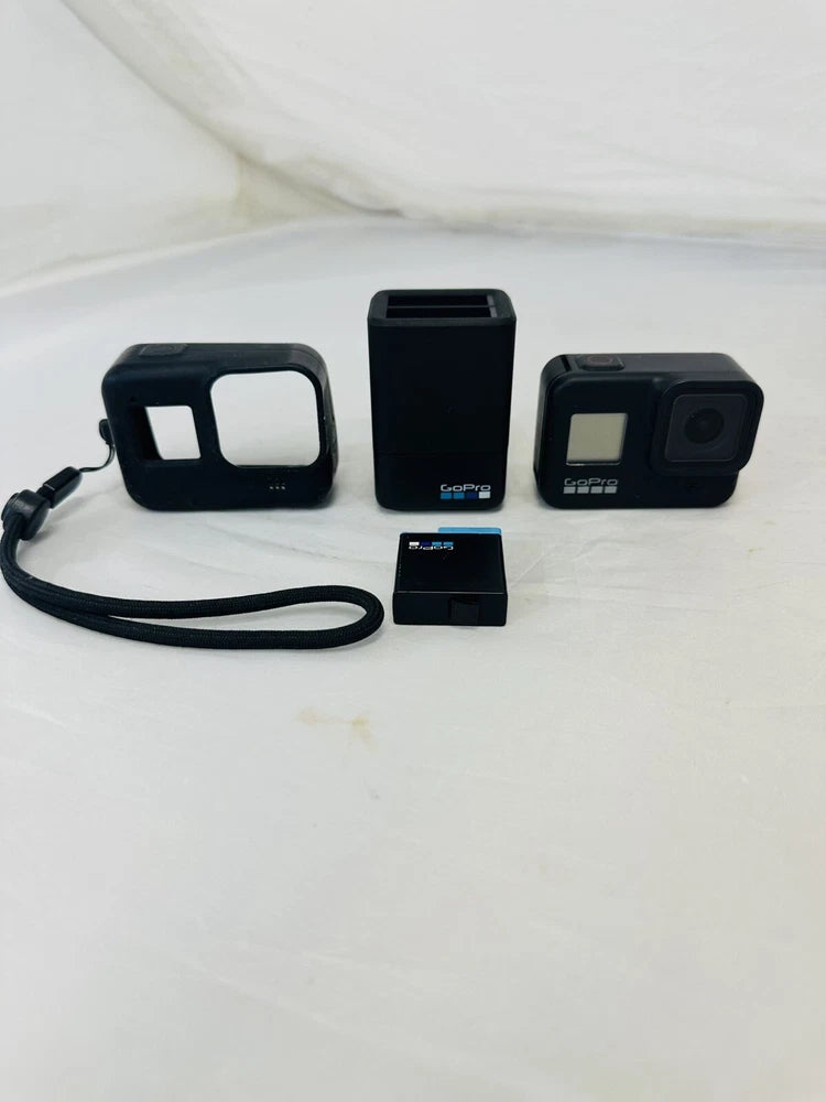 GoPro HERO 8 Black action camera kit with camera, side door, battery and strap