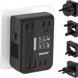 DOACE 350W Voltage Converter 220V to 110V - Travel Power Adapter with USB Chargi