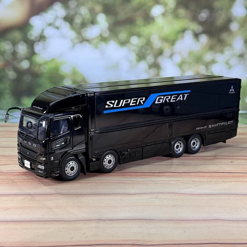 1/43 Scale Mitsubishi FUSO Super Great Tractor truck Black Diecast Model Toy