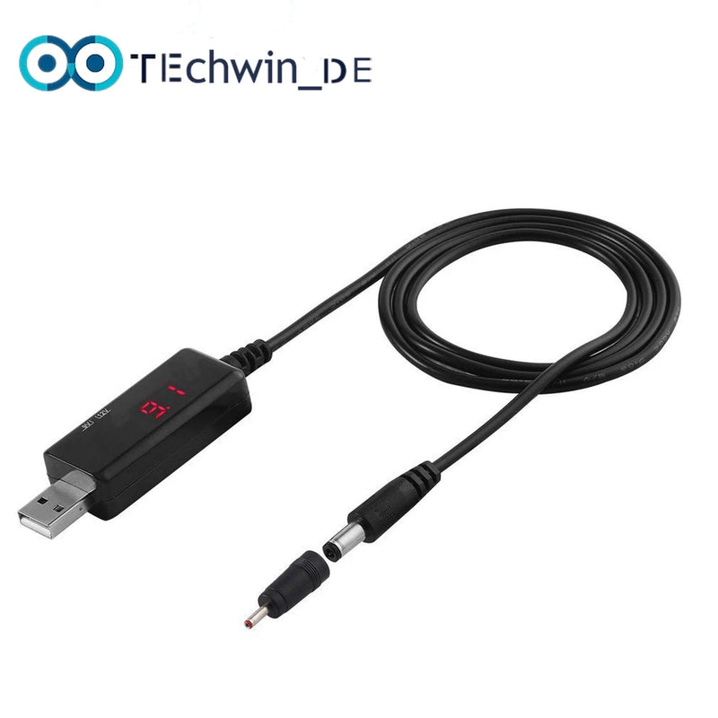 USB Tester Digital Display USB Power Converter Booster 5V to 9V/12V USB to DC