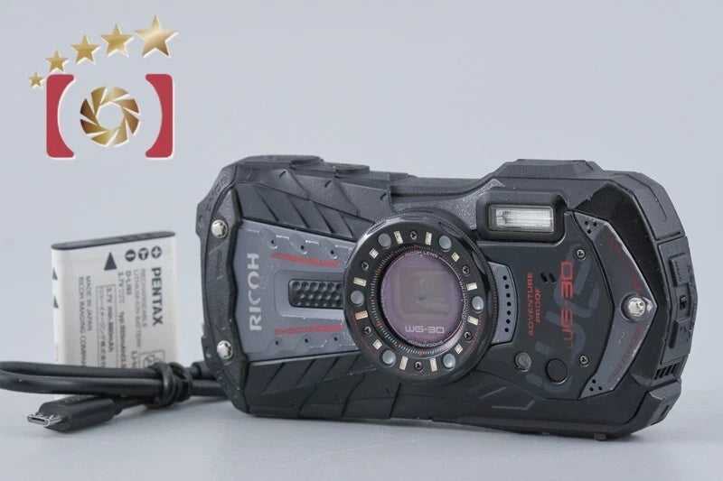 Ricoh Pentax WG-30 Waterproof Action Camera Black Used B Condition