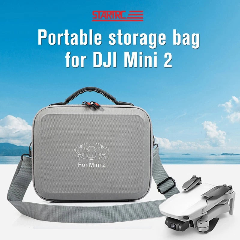 Hard-shell portable storage bag with handle and shoulder strap for DJI Mini drone