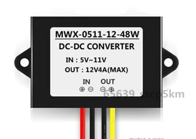 NEW Voltage Booster Power DC Converter Regulator 5V(5-11V) Step up to 12V 4A 48W