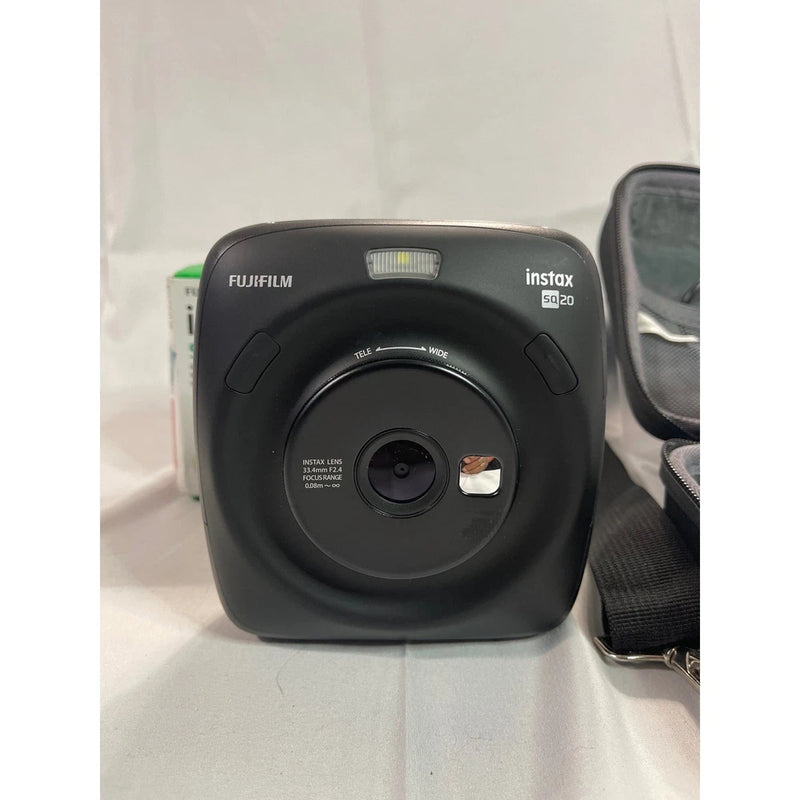 Fujifilm Instax Square SQ20 Hybrid Instant Camera Matte Black with Case and Film